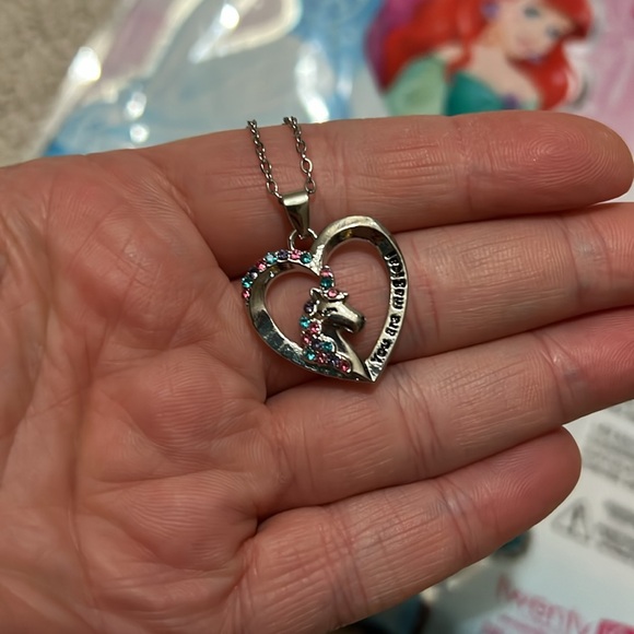 NWT - Unicorn heart necklace and Disney princess surprise bag. - Picture 2 of 5